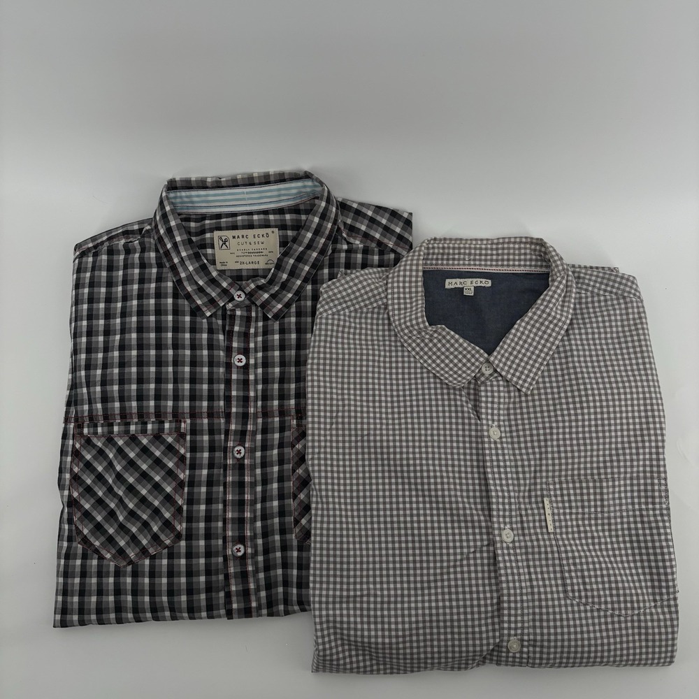Lot Of 2 Marc Ecko Long‎ Sleeve Button Down Shirts Size XXL